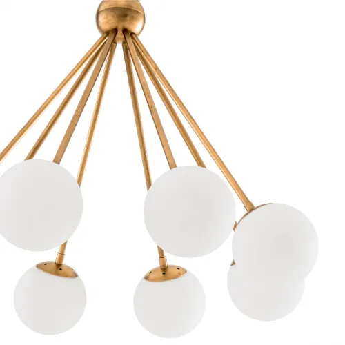 White Globe Golden Luxury Modern Ceiling Lamp by Luxury Group International