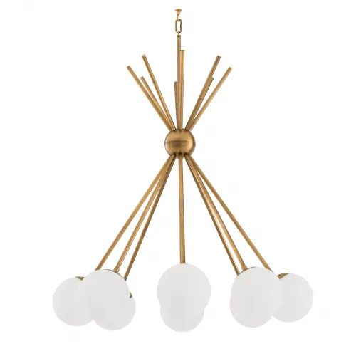 White Globe Golden Luxury Modern Ceiling Lamp by Luxury Group International