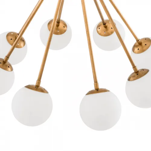 White Globe Golden Luxury Modern Ceiling Lamp by Luxury Group International