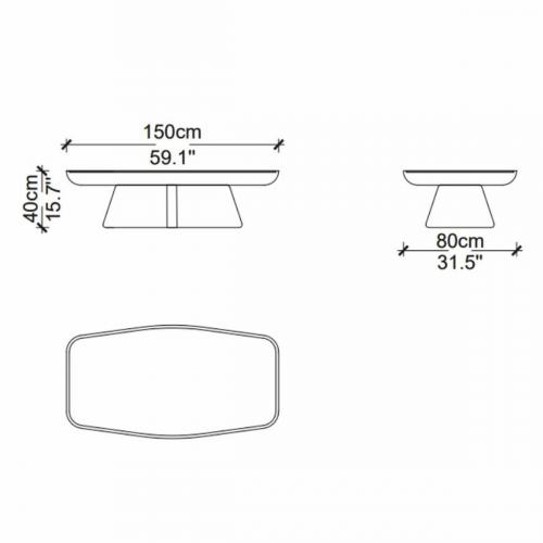 Table Basse Rectangulaire de Luxe avec Plateau en Marbre Blanc et Base en Laiton Brun Foncé 150 cm par Luxury Group International