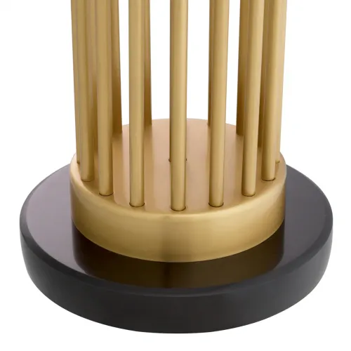 Lampada da Tavolo Moderna di Lusso con Paralume Bianco e Base in Asta Dorata di Luxury Group International