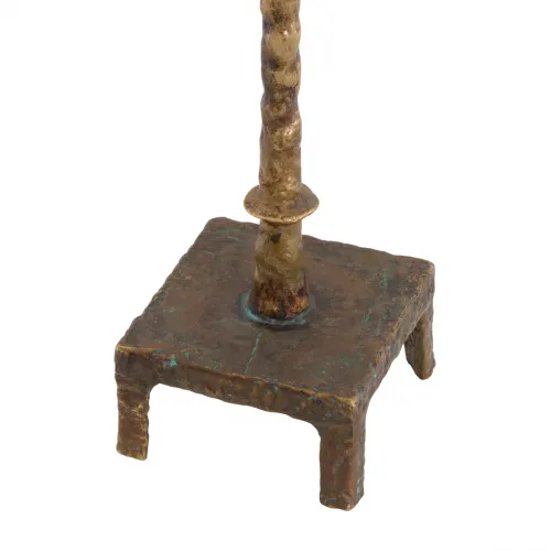 White shade luxury modern Vintage brass finish table lamp by Luxury Group International